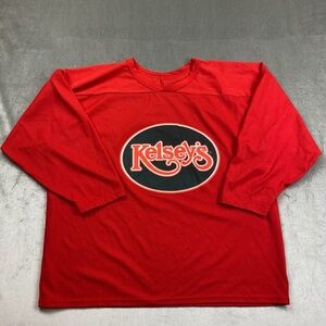 Kelseys Restaurant Hockey Jersey Red CCM‎ Made In Canada Mens XL